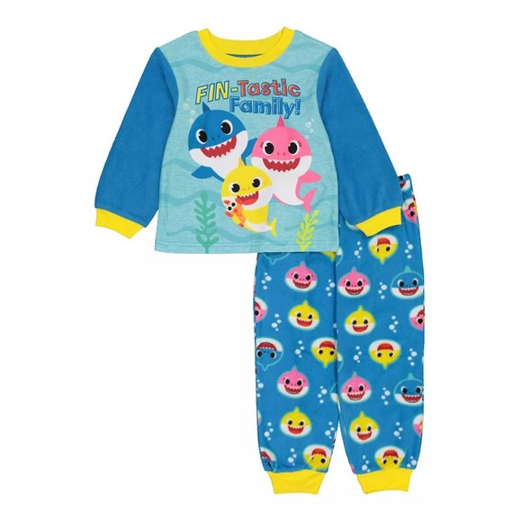 Pinkfong Unisex Baby Shark Two Piece Pajamas Set Toddler 5T 4T Pajama - Picture 1 of 5